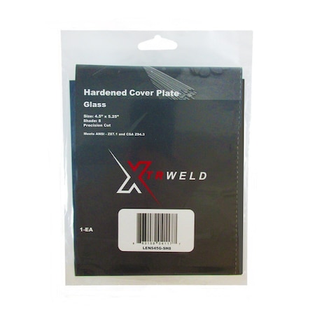 Xtrweld LENS45GSH8  Lens, Filter Plate, Shade 8, Glass LENS45G-SH8